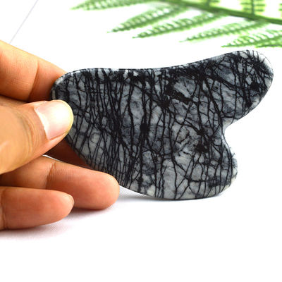 Full-body Lymphatic Drainage Heart Shape Picasso Jasper Gua Sha Scraping Massage Board Guasha Stone Facial Body Massager