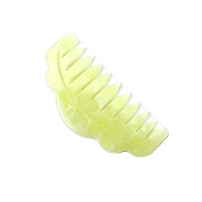 Xiuyan Jade Massage Comb 9.2cm*4.6cm Size Light Green Color Promotes Blood Circulation and Improves Sleep