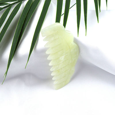 Xiuyan Jade Massage Comb 9.2cm*4.6cm Size Light Green Color Promotes Blood Circulation and Improves Sleep