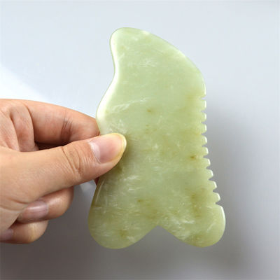 2024 Natural Xiuyan Jade Gua Sha Scraping Board for Body and Facial Massage Green Massager Tool