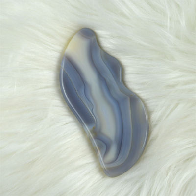 Body Massage Stone White Agate Gua Sha Scraping Board for Self Care and Full-Body Relaxation