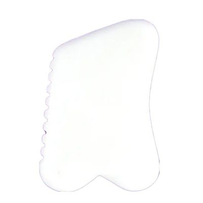 Customized Logo Availabled Natural White Jade Gua Sha Scraping Board for Facial Beauty Body Massage Stone Skin Care Tool