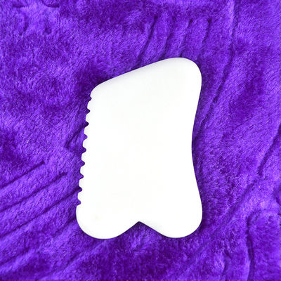 Customized Logo Availabled Natural White Jade Gua Sha Scraping Board for Facial Beauty Body Massage Stone Skin Care Tool