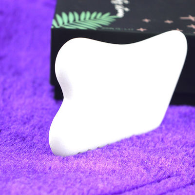 OEM Custom LOGO White Jade Gua Sha Stone Facial Massager Natural Jade Stone Guasha Scraping Massage Tool for Face and Body