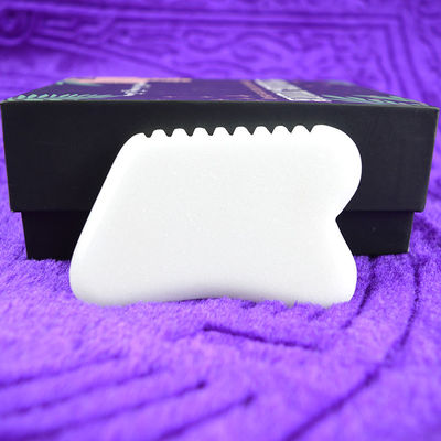 OEM Custom LOGO White Jade Gua Sha Stone Facial Massager Natural Jade Stone Guasha Scraping Massage Tool for Face and Body