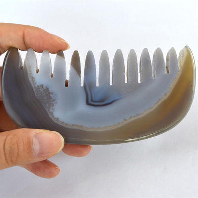 Custom Private Label Agate Gua Sha Comb Body Massager for Stress Relief Scalp Massage Tool Function Muscle Massage
