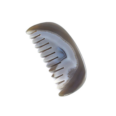 Agate Gua Sha Scalp Massage Comb Board Stone Comb Head Self Care Tool with Customized Logo Availabled Personal Care