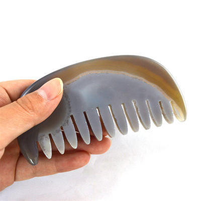 Agate Gua Sha Scalp Massage Comb Board Stone Comb Head Self Care Tool with Customized Logo Availabled Personal Care