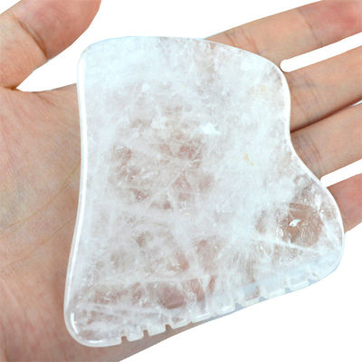 Clear Quartz Gua Sha Shaped Board Tool for Face and Neck Skin Health OEM/ODM Accepted