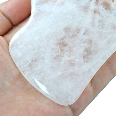 Clear Quartz Gua Sha Shaped Board Tool for Face and Neck Skin Health OEM/ODM Accepted
