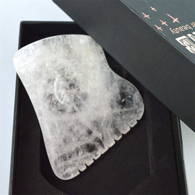 Clear Quartz Gua Sha Shaped Board Tool for Face and Neck Skin Health OEM/ODM Accepted