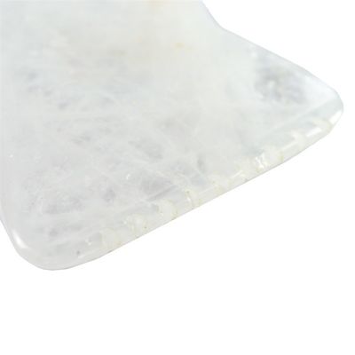Body Massage Equipment Polished White Custom Gua Sha Stone Board Jade Guasha Tool for Relaxing Muscles