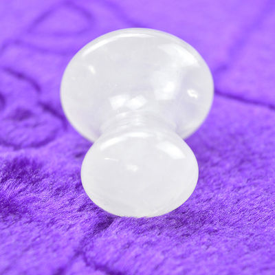 Clear Quartz Gua Sha for Face Slimming and Scrapping Massage Full-body Coverage 41*35mm Natural Mushroom Stone Shape