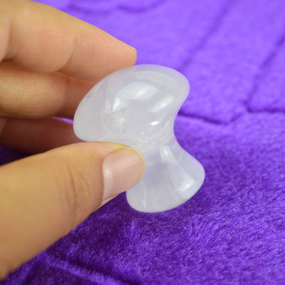 Clear Quartz Gua Sha for Face Slimming and Scrapping Massage Full-body Coverage 41*35mm Natural Mushroom Stone Shape