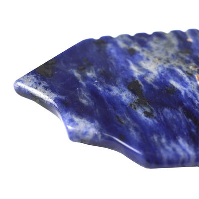 Customized Logo Availabled 2024 Blue Sodalite Gua Sha Scraping Massage Board for Facial and Body Massager Spa Stone