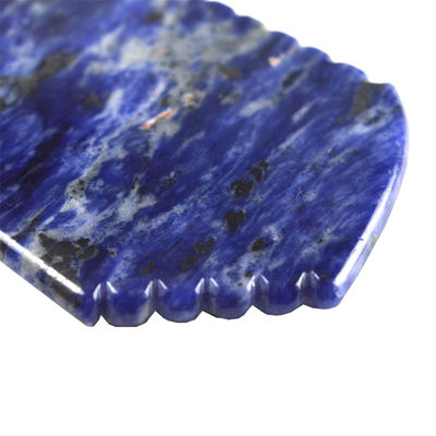 Customized Logo Availabled 2024 Blue Sodalite Gua Sha Scraping Massage Board for Facial and Body Massager Spa Stone