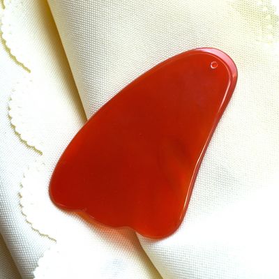 2024 Natual Carnelian Gua Sha Scraping Massage Board Red Agate Guasha Facial Body Massager for Full-body Crystal Spa Tool