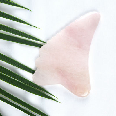 2024 Wing Shape Rose Quartz Gua Sha Scraping Board Pink Crystal Guasha Facial Body Massager Spa Tool for Massage Tools