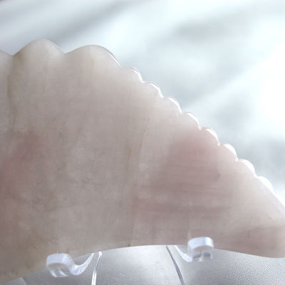 2024 Wing Shape Rose Quartz Gua Sha Scraping Board Pink Crystal Guasha Facial Body Massager Spa Tool for Massage Tools