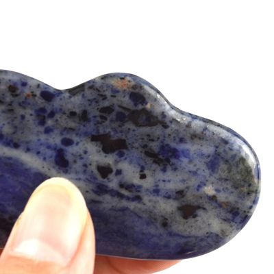 Body Massage Blue Dots Seahorse Shape Sodalite Gua Sha Tools for Face and Body Skin Massage in Guasha SPA Therapy