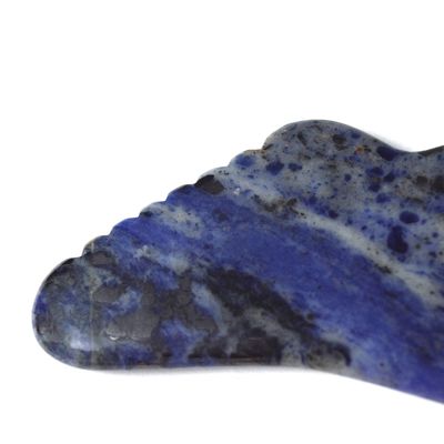 2024 Blue Sodalite Stone Gua Sha Scraping Massager Comfortable Massage Tool for Face Wrinkle Removal and Skin Beauty