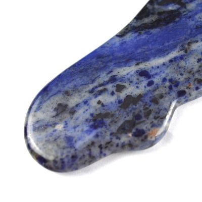 2024 Blue Sodalite Stone Gua Sha Scraping Massager Comfortable Massage Tool for Face Wrinkle Removal and Skin Beauty