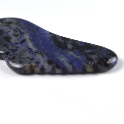 2024 Blue Sodalite Stone Gua Sha Scraping Massager Comfortable Massage Tool for Face Wrinkle Removal and Skin Beauty