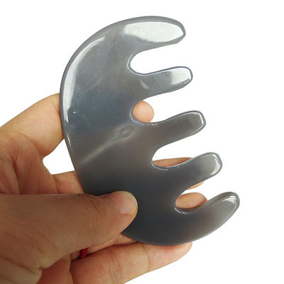 Experience the Benefits of Agate Gua Sha Comb Perfect for Head Massage and Beauty Care