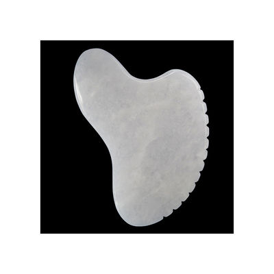 Custom Logo Crystal Heart Shaped White Jade Stone Gua Sha Scraping Massage Tool for Acupuncture Therapy Facial Massager