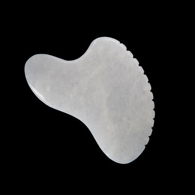 Custom Logo Crystal Heart Shaped White Jade Stone Gua Sha Scraping Massage Tool for Acupuncture Therapy Facial Massager