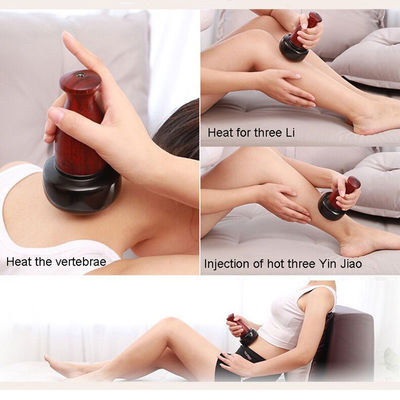 Hot Compress Smart Face Lifting Electric Bian Stone Guasha Board Cupping Massage for Body Function Moxibustion Treatment