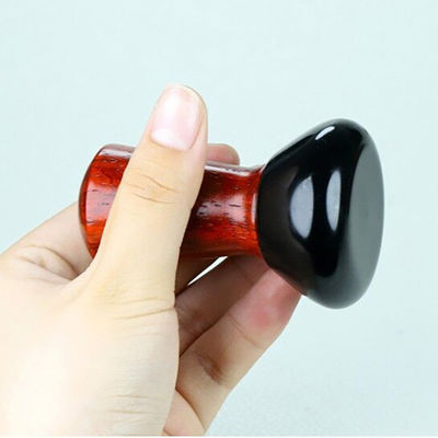 Red Pear Wood Mini Bian Stone Eye Face Gua Sha Massager Portable Massage Belt for Natural Hot Stone Electrical Guasha Machine