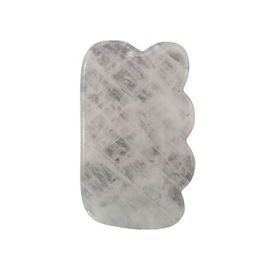 White Crystal Gua Sha Natural Jade Guasha Facial Tools for Body Massage SPA Acupuncture Face Neck and Eye Skin Care Gift