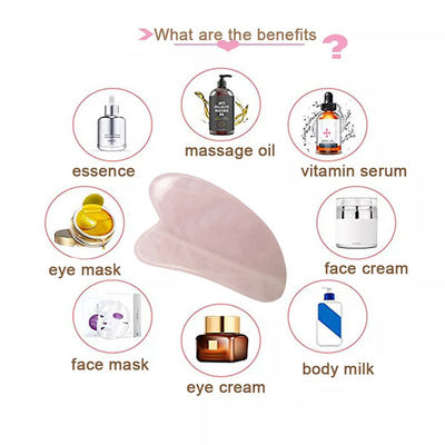 OEM/ODM Acceptable Rose Quartz Gua Sha Natural Jade Guasha Facial Tools for Body Face Neck and Eye Skin Care SPA Massage