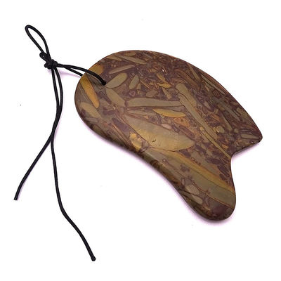 Support OEM/ODM Natural Nuwa Stone Facial Gua Sha Scraping Skin Massage Tool for Portable Medical Lifting and Beauty