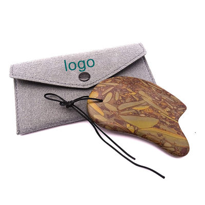 Support OEM/ODM Natural Nuwa Stone Facial Gua Sha Scraping Skin Massage Tool for Portable Medical Lifting and Beauty