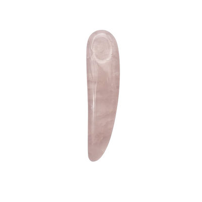 Rose Quartz Spoon for Gua Sha and Cosmetics Beauty Wand Applicator Spatula