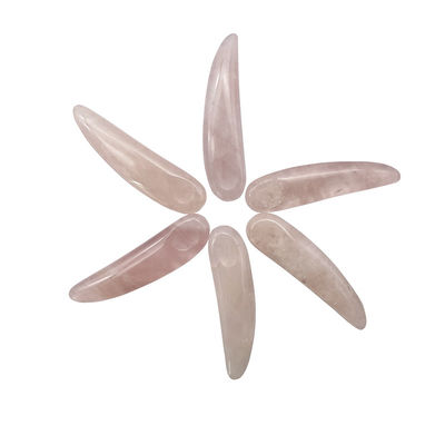 Rose Quartz Spoon for Gua Sha and Cosmetics Beauty Wand Applicator Spatula