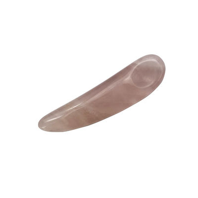 Rose Quartz Spoon for Gua Sha and Cosmetics Beauty Wand Applicator Spatula