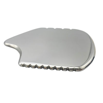 Silver Gua Sha Facial Tool Stainless Steel Guasha Board for SPA Acupuncture for Body Face Neck and Eye Skin Care Gift for Woman