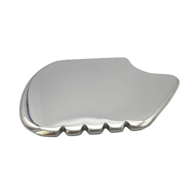 Silver Gua Sha Facial Tool Stainless Steel Guasha Board for SPA Acupuncture for Body Face Neck and Eye Skin Care Gift for Woman