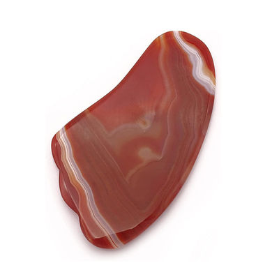 Face Lift Function Red Agate Crystal Quartz Gua Sha Scrapping Plate for Portable