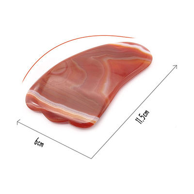 Face Lift Function Red Agate Crystal Quartz Gua Sha Scrapping Plate for Portable