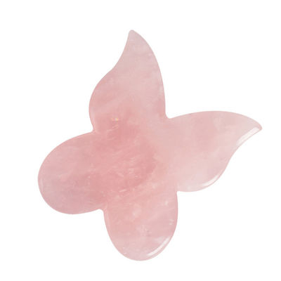 Facial Massager Butterfly Shape Jade Guasha Massage Plate Natural Stone Gua Sha Scraper for Neck Body Acupuncture Spa