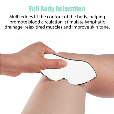 Stainless Steel Guasha Muscle Massage Relaxing Metal Tool for Facial Massager Tissue Probing Physical Therapy Scraping Plate