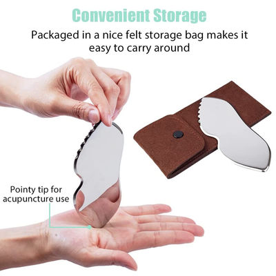 Stainless Steel Guasha Muscle Massage Relaxing Metal Tool for Facial Massager Tissue Probing Physical Therapy Scraping Plate
