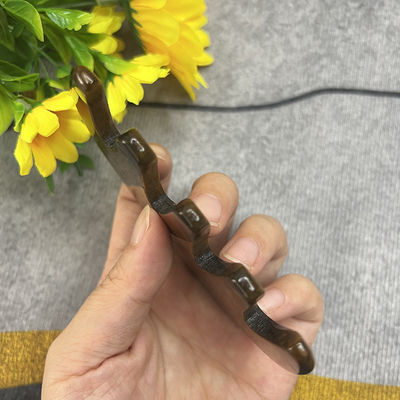 Meridian Care Jade Comb Natural Tiger Eye Stone Gua Sha Scraper for Head and Scalp Massage