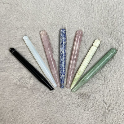 OEM ODM Natural Rose Quartz Guasha Massage Stick Needle Muscle Relief Body Gua Sha Massager Point Roller Guasha Tool