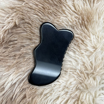 Facial Massager Obsidian Guasha Beautiful Massage Scraping Black Obsidian Face Massager Acupuncture Gua Sha Eye Face Board SPA Tool