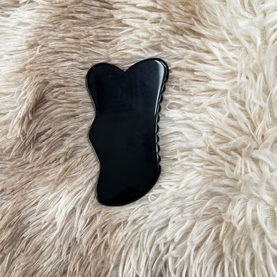 Facial Massager Obsidian Guasha Beautiful Massage Scraping Black Obsidian Face Massager Acupuncture Gua Sha Eye Face Board SPA Tool